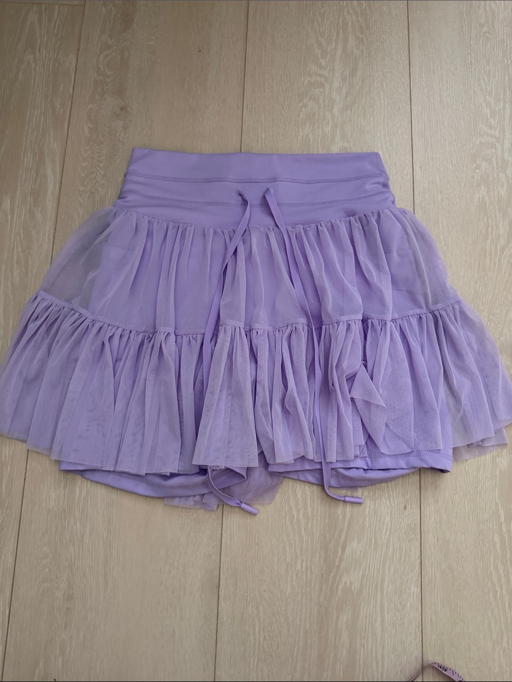 POPFLEX Lavender Lilac Tiered Tulle Mini Skirt Skort - Picture 3 of 9